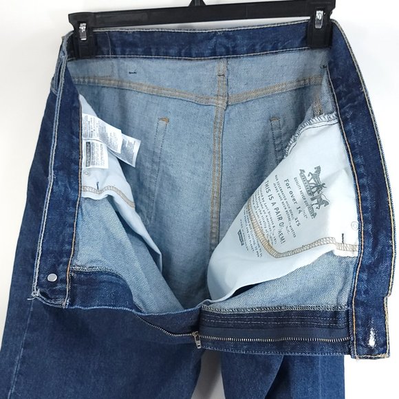 Levi's 505 Shorts Men's 42 Blue Denim Distressed - Picture 15 of 16